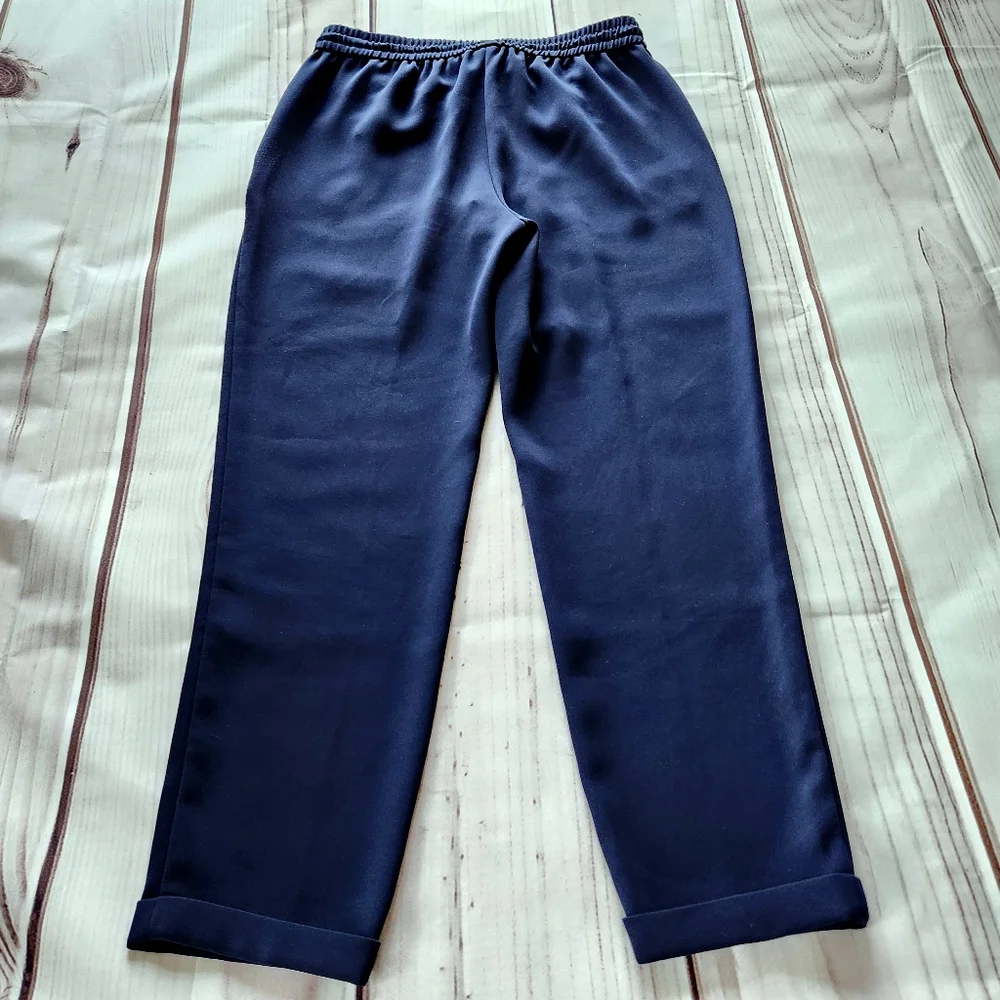 J. Crew Navy Blue Drawstring Jogger Ankle Trouser Pant #03341 | Women's Size 2